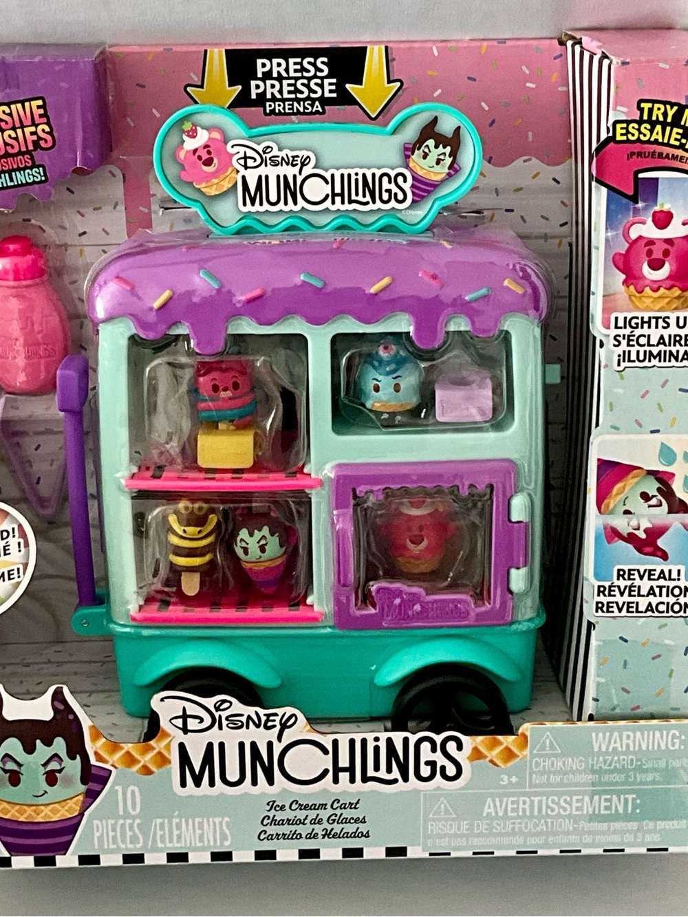 Disney Munchlings Ice Cream Cart Playset - Purple & Teal